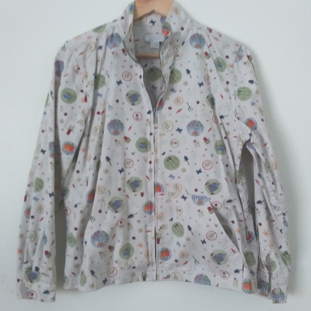 Gardening Theme Lightweight Cotton Jacket